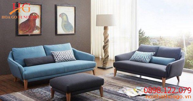 Mẫu sản phẩm nội thất dùng trong gia đình - Sofa màu xanh, rất phù hợp với tổng thể thiết kế và màu sắc ngôi nhà