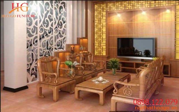 Những chiếc bàn, ghế gỗ hay kệ tủ gỗ vừa mang phong cách hiện đại mà vừa thể hiện không gian sang trọng cho phòng khách nhà bạn. Nội thất gỗ nhà phố