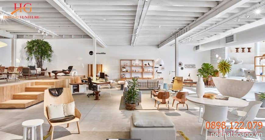 Tùy vào mặt hàng, không gian showroom nên được thiết kế lớn, nhỏ cho phù hợp