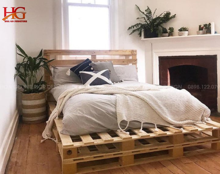 Giường ngủ pallet giúp căn phòng cá tính, mới lạ hơn