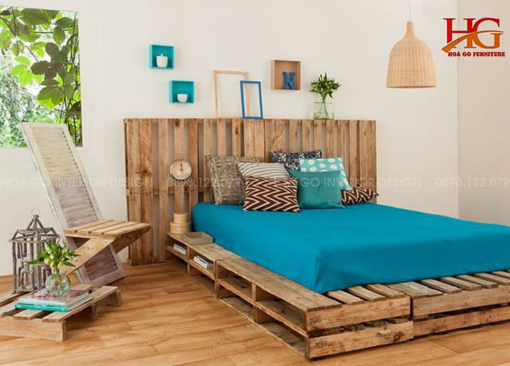 ​Giường ngủ gỗ pallet là một mẫu giường còn khá mới lạ ở Việt Nam