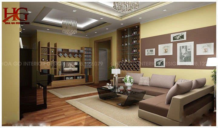 Tủ rượu-món đồ nội thất ngày càng được dùng phổ biến trong thiết kế nội thất phòng khách