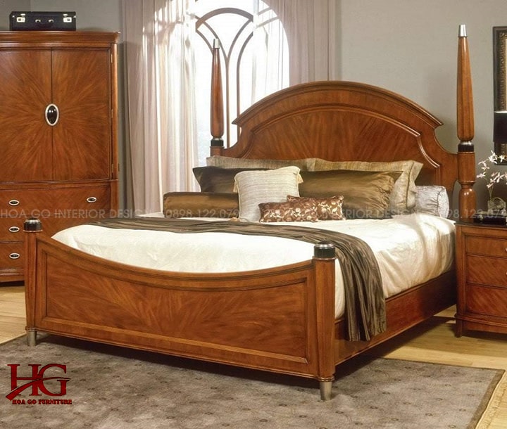 Giường ngủ gỗ sồi
