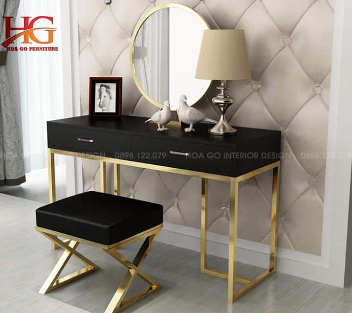 Hiện đại và tiện nghi là đặc điểm nổi bật của kiểu bàn trang điểm kết hợp bàn làm việc